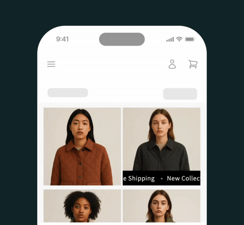 Scrolling Product Tags